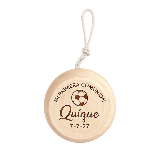 Yoyó de madera personalizado para Primera Comunión